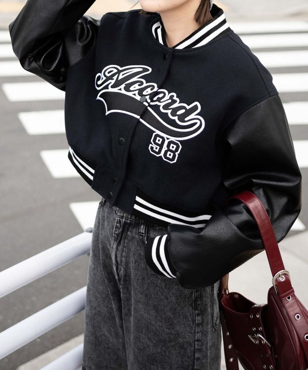 WEGO スタジアムロゴショートスタジャン ブラックその他