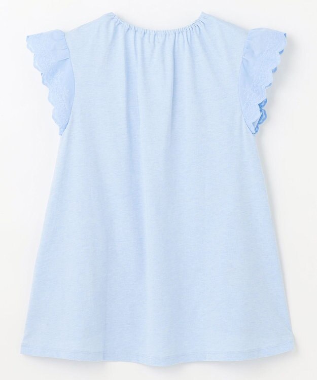 組曲 KIDS 【150-160㎝】フラワーエンブロイダリー チュニック スカイブルー系