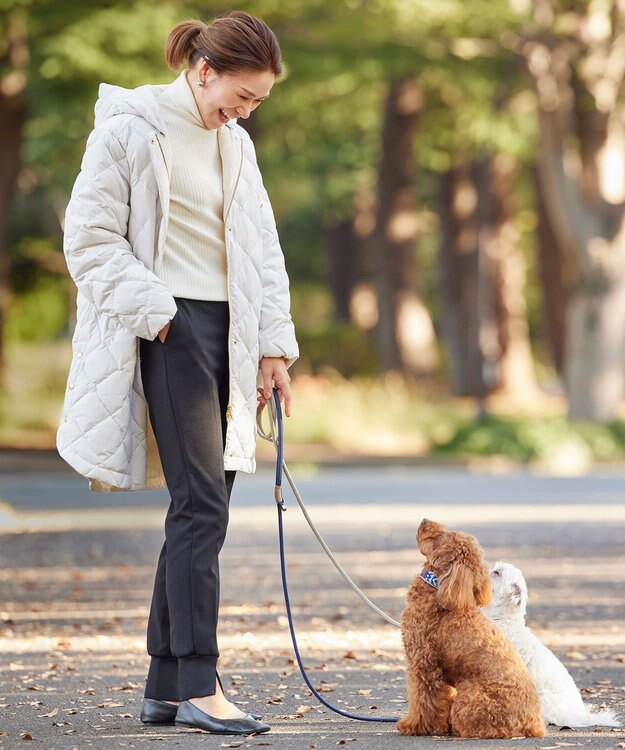 UNFILO 【吸湿発熱】リブ タートルネック ニット オフ