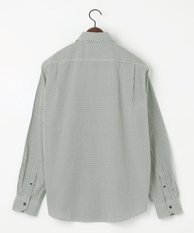 JOSEPH ABBOUD 【キングサイズ・オーガニックコットン使用】コットンプリント シャツ オリーブ系5