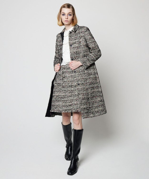 TOCCA CAMELOT TWEED コート ブラック系