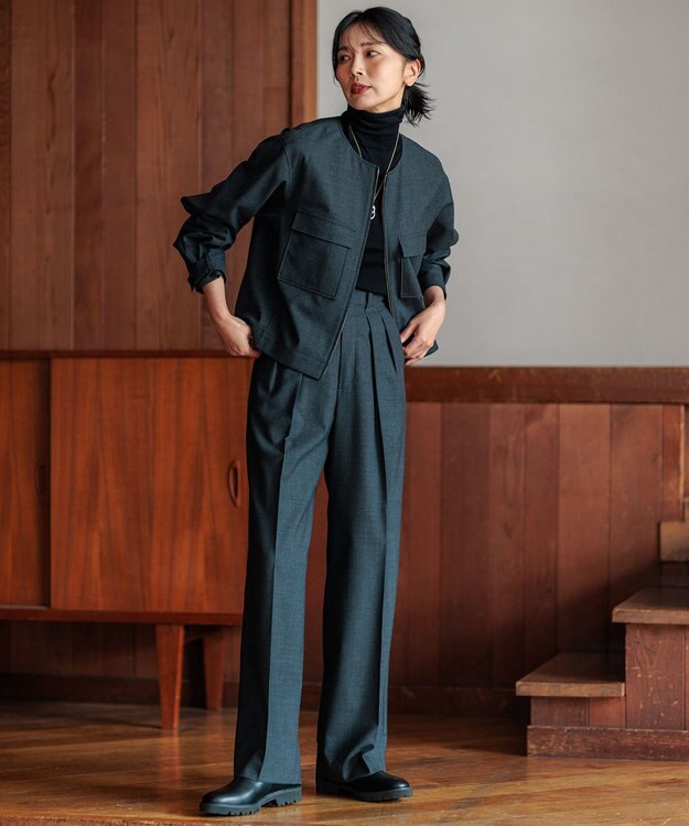 23区 S 【セットアップ対応】TWマットクロス ブルゾン グレー系