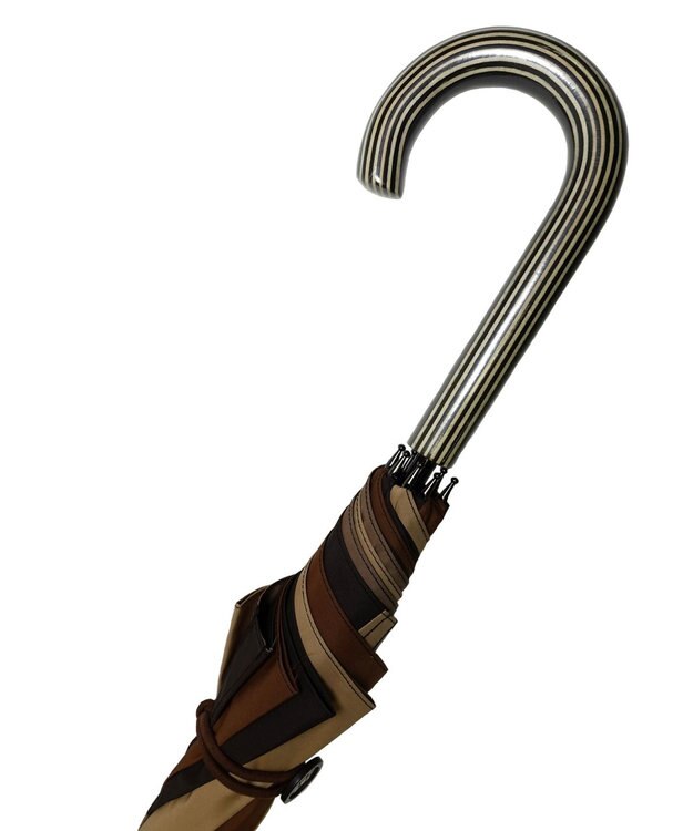 +RING 【限定/日本製】【大判】メンズ向け プラスリング 長傘60cm MLT SR297 ブラウン