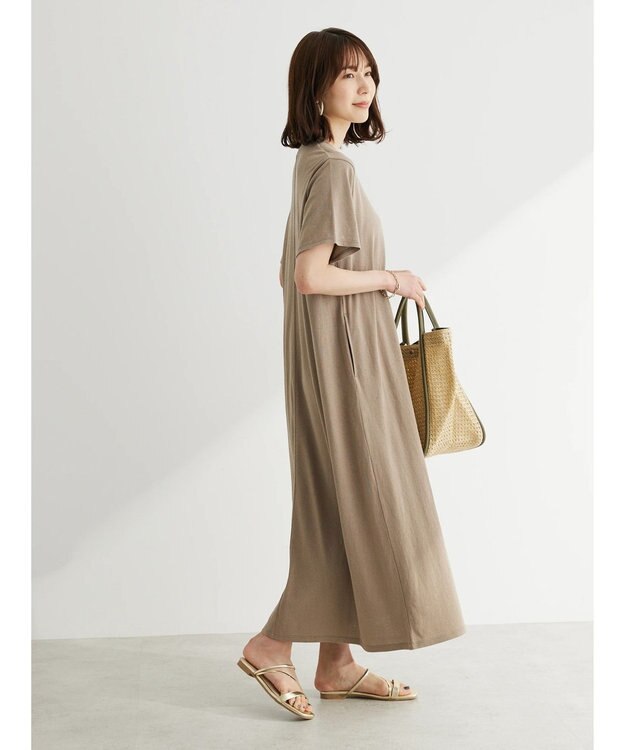 Green Parks Ａラインカットワンピース Beige