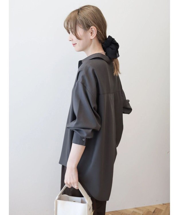 AMERICAN HOLIC イージーケアバックタックシャツ Charcoal Gray