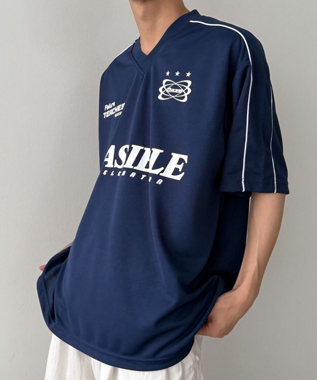 WEGO パイピングサッカーT（SS） ネイビー