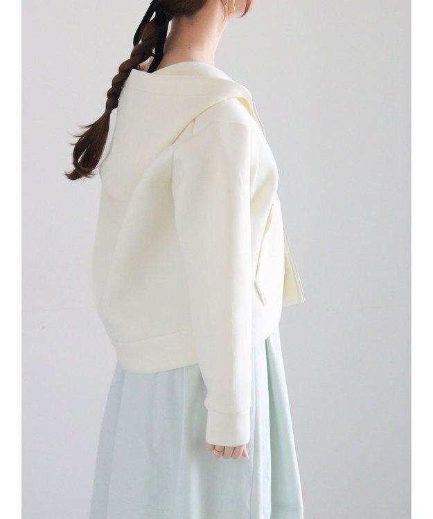 Te chichi ダンボールWジップフーディ オフホワイト