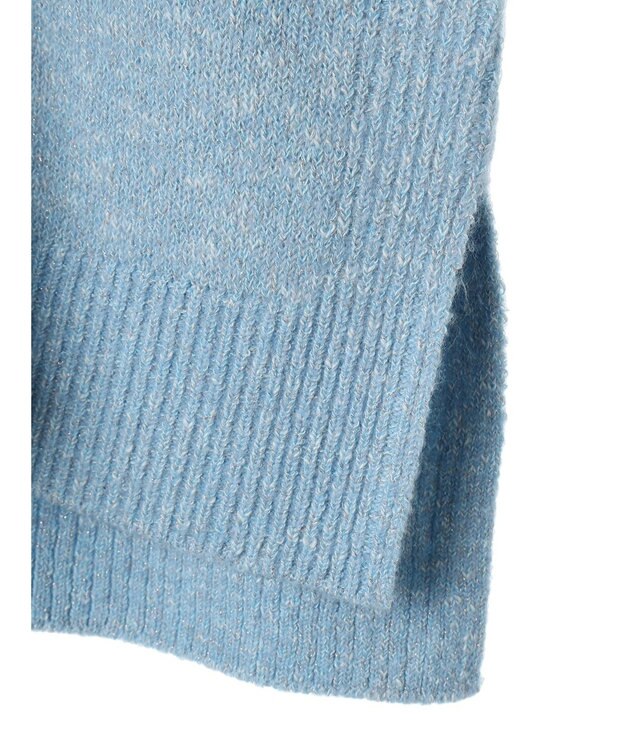 Green Parks ラメ糸ミックスニットプルオーバー Blue