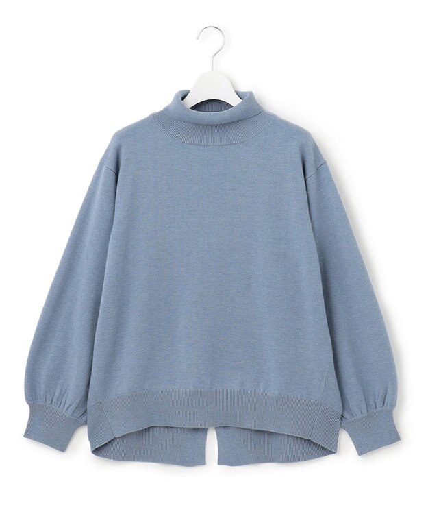J.PRESS YORK STREET 【WOMEN】ロールネックプルオーバー サックスブルー系