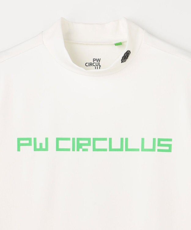 PW CIRCULUS 最新作！【WOMEN】 PIXEL GRAPHIC モックネックT  ゴルフウェア レディース ホワイト系1