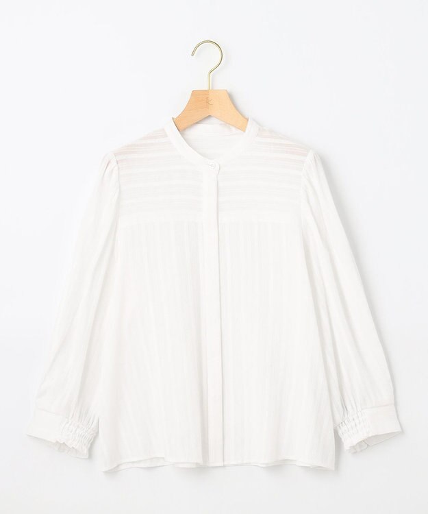 組曲 ドビーストライプ ブラウス アイボリー系