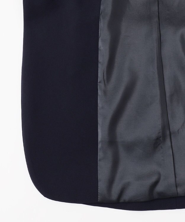 23区 【セットアップ対応/洗える】トリアセダブルジョーゼット テーラード ジャケット ネイビー系