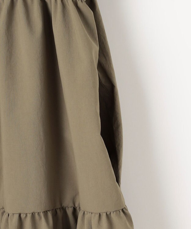 #Newans 【ANSWER for フォトジェニックスタイル】ウィングスリーブティアードワンピース カーキ系