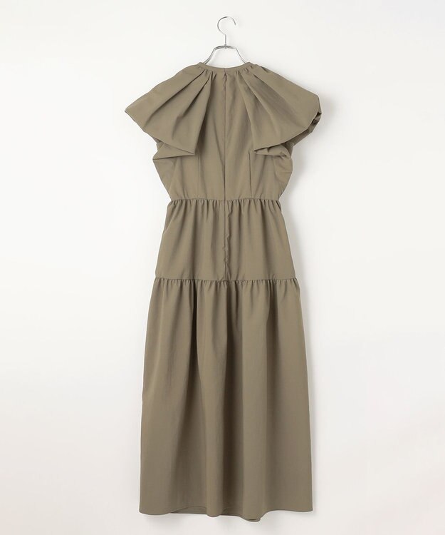 #Newans 【ANSWER for フォトジェニックスタイル】ウィングスリーブティアードワンピース カーキ系