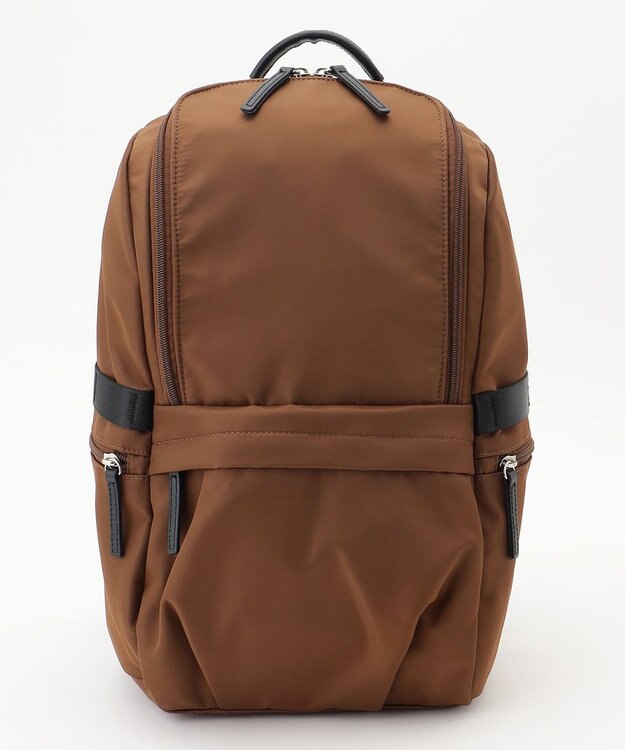 ICB 【人気のため新色追加・A4サイズ収納可・撥水】８ポケットナイロンリュック キャメル系