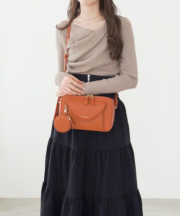 ACE BAGS & LUGGAGE Jewelna Rose ヴィクシー ショルダーバッグ 16231 ジュエルナローズ オレンジブラウン