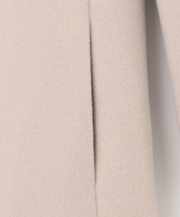 J.PRESS LADIES L アンゴラビーバー ノーカラーコート ベージュ系