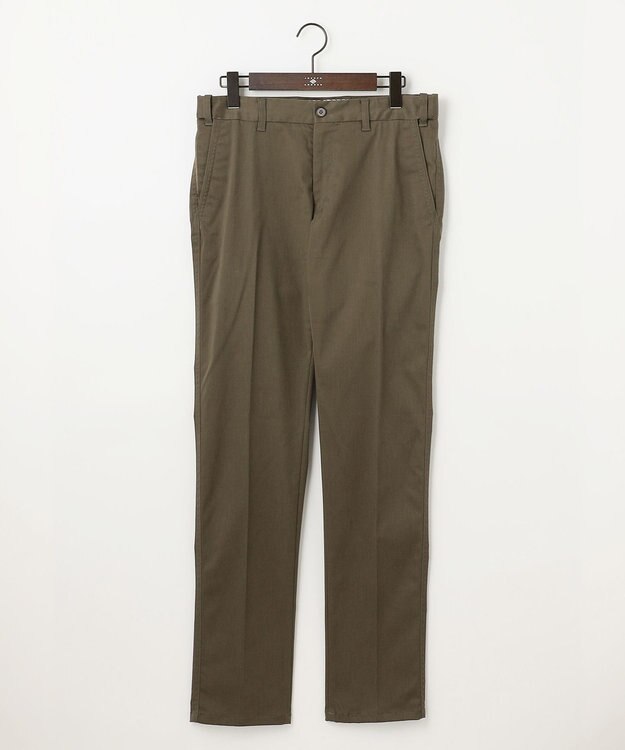 JOSEPH ABBOUD 【ウェストも伸びる！/JAPANファブリック/ストレッチ】ハイパワーサテンストレッチ パンツ カーキ系