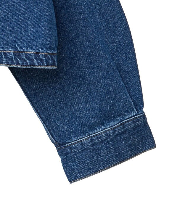 earth music&ecology ノーカラーデニムジャケット Indigo