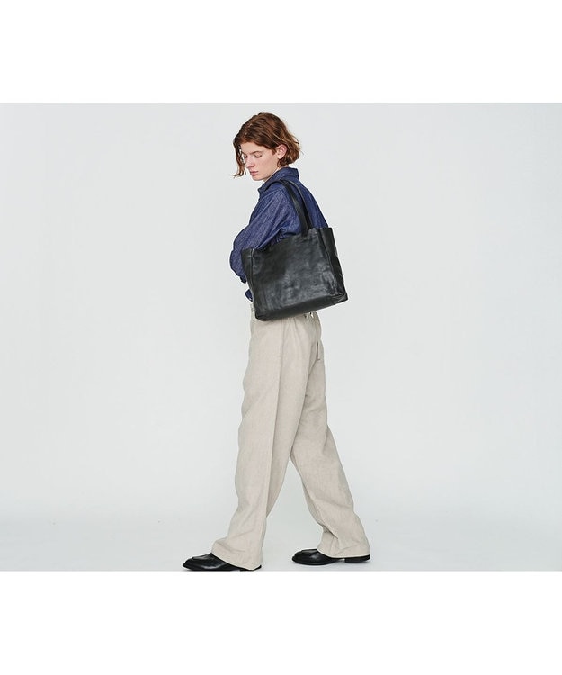 genten ルヴィド 手提げバッグ ダークグレー