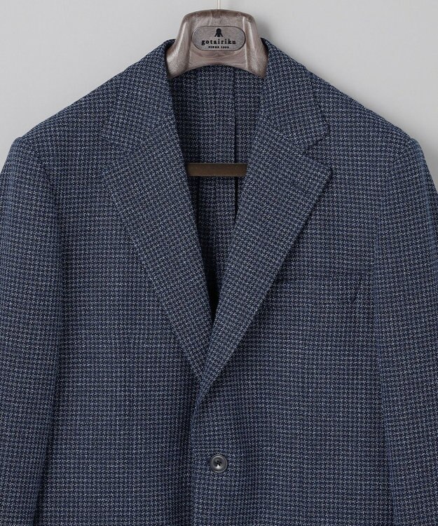 GOTAIRIKU 【尾州】ストレッチメッシュジャケット_千鳥格子柄 ネイビー×千鳥格子柄