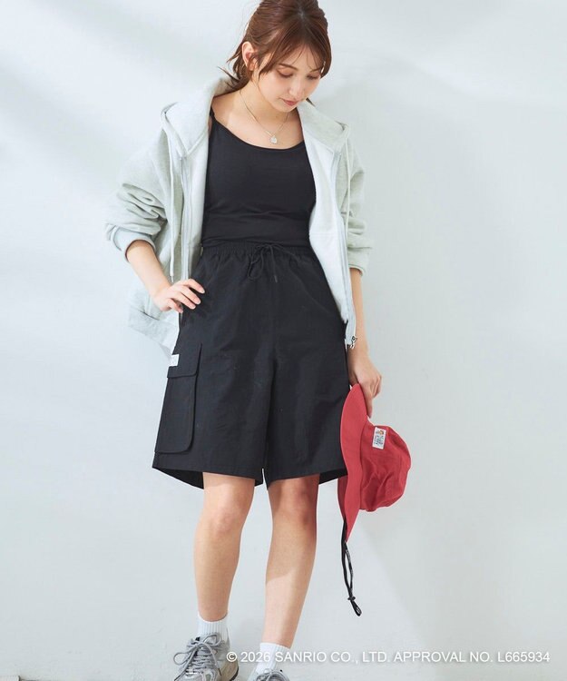 OP／FILA 【Ocean Pacific×ハローキティ】水陸両用ハーフパンツ ブラック