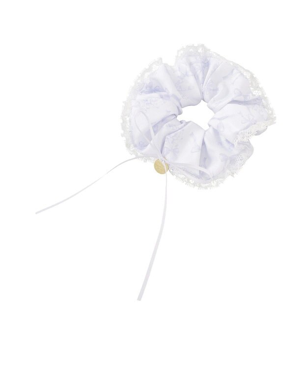 Maison de FLEUR すずらんプリントシュシュ Grayish Blue