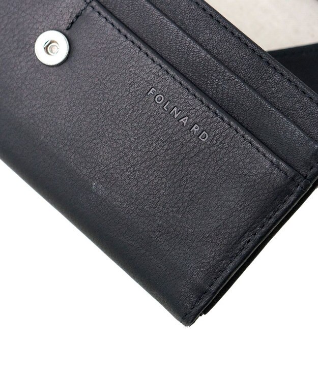 FOLNA RD ソフトレザー・ホイルレザー エンべロープ長財布 ブラック