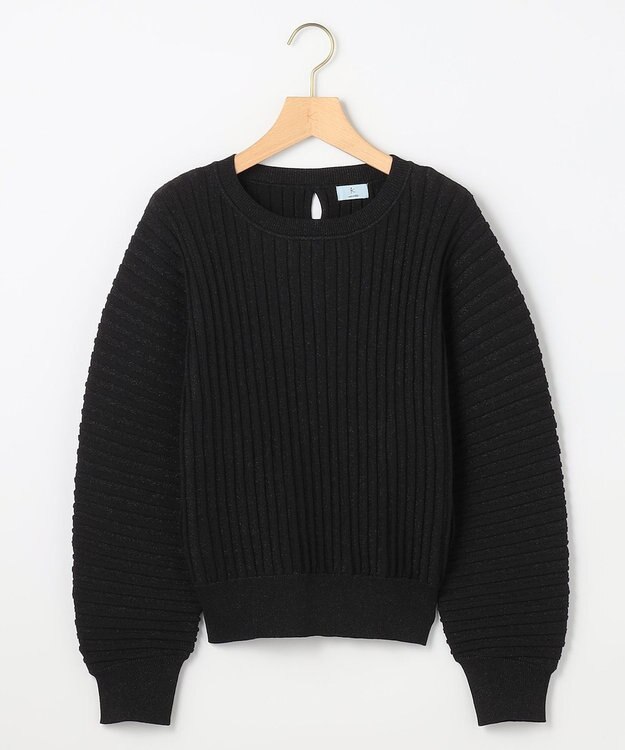 組曲 S ラメリブドルマン ニット ブラック系