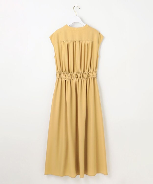 ANY SIS 【洗える】フロントボタンギャザー ワンピース マスタード