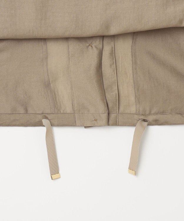 自由区 【洗える・XSサイズあり】スタンドカラーシアー ブルゾン ベージュ系