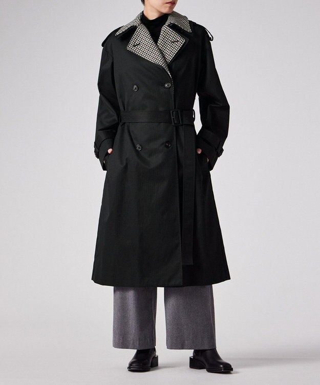 Paul Smith ヘリンボーン トレンチコート ブラック
