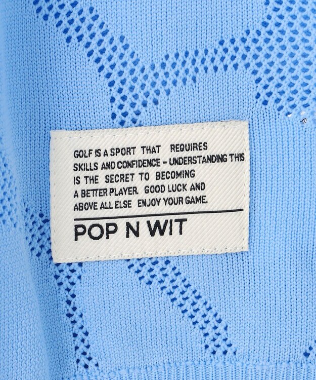 PW CIRCULUS 【MEN】ジラフメッシュ モックネック スカイブルー系