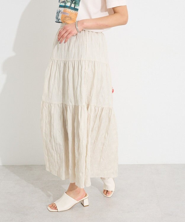 CRAFT STANDARD BOUTIQUE シャイニーワッシャースカート Ivory