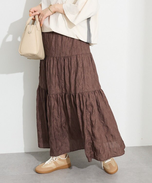 CRAFT STANDARD BOUTIQUE シャイニーワッシャースカート Brown
