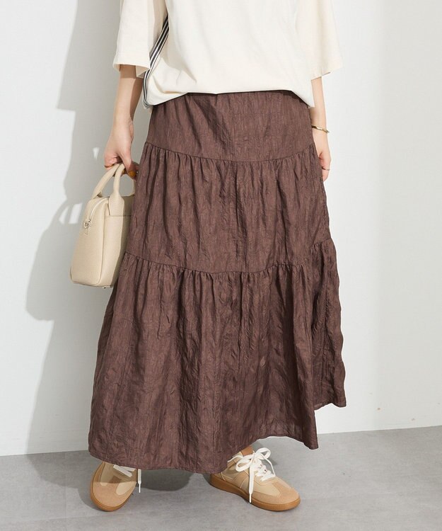 CRAFT STANDARD BOUTIQUE シャイニーワッシャースカート Brown