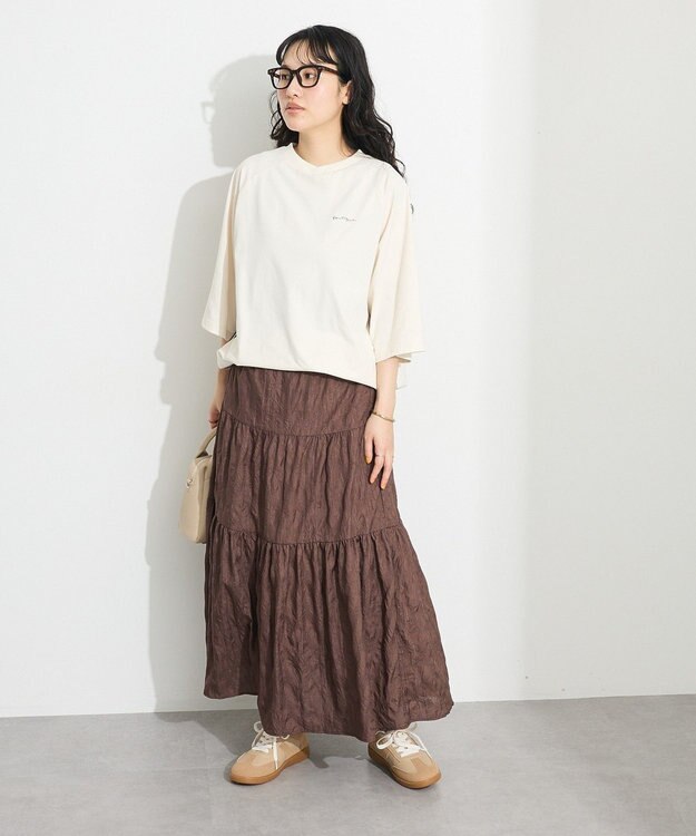 CRAFT STANDARD BOUTIQUE シャイニーワッシャースカート Brown