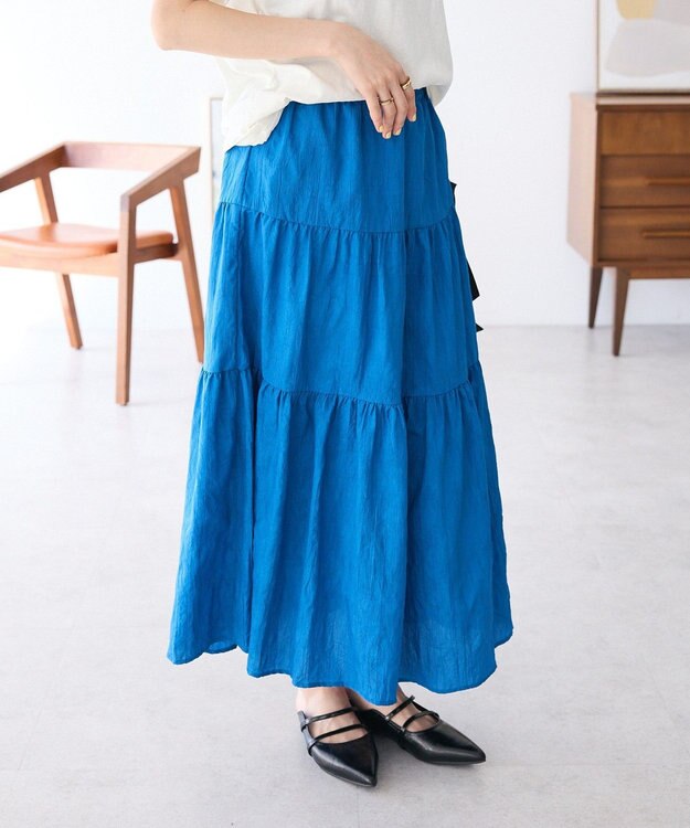 CRAFT STANDARD BOUTIQUE シャイニーワッシャースカート Blue