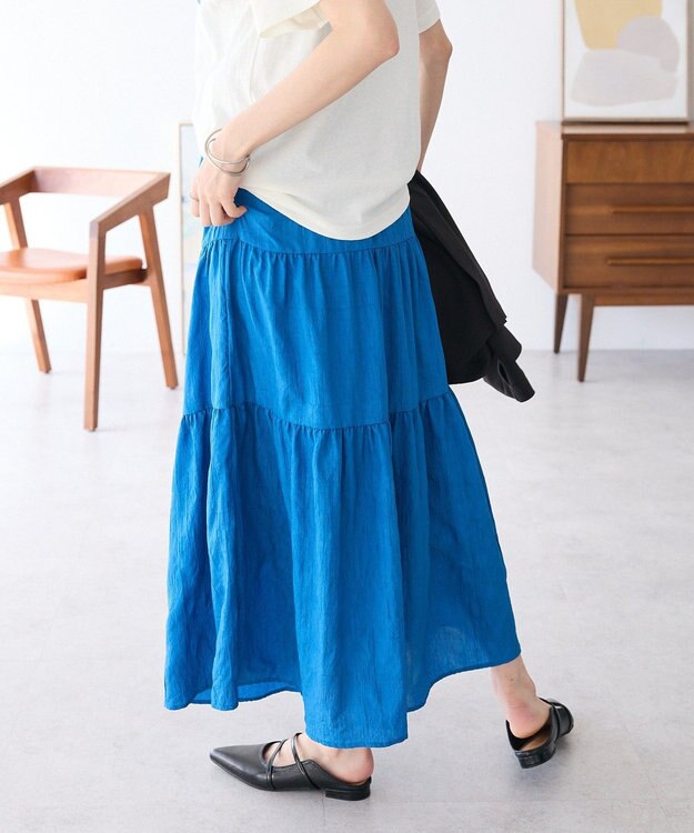 CRAFT STANDARD BOUTIQUE シャイニーワッシャースカート Blue