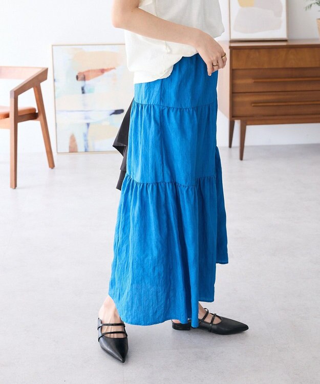 CRAFT STANDARD BOUTIQUE シャイニーワッシャースカート Blue