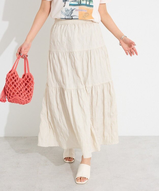 CRAFT STANDARD BOUTIQUE シャイニーワッシャースカート Ivory