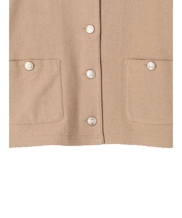 earth music&ecology 金釦スラブカーディガン Beige