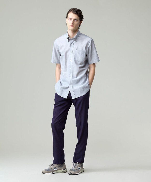 J.PRESS MEN REDA ACTIVE サマードレスシャツ / B.D. ネイビー系