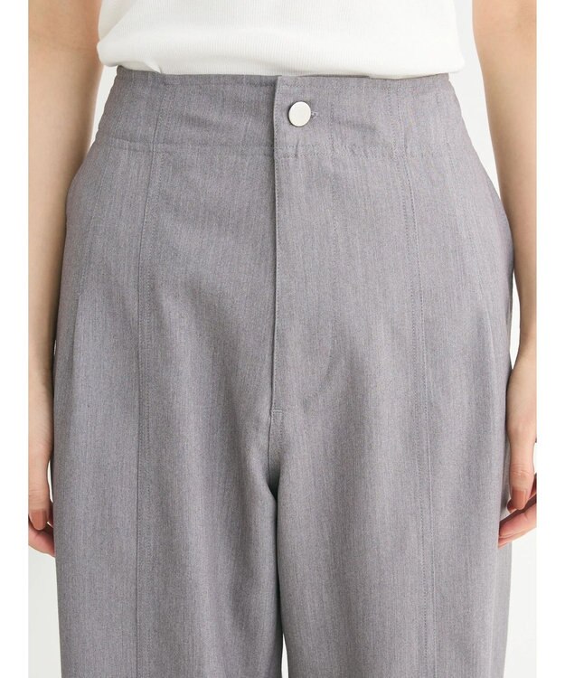 Green Parks ・ＥＬＥＮＣＡＲＥ　ＤＵＥ　センターシームタックパンツ Gray