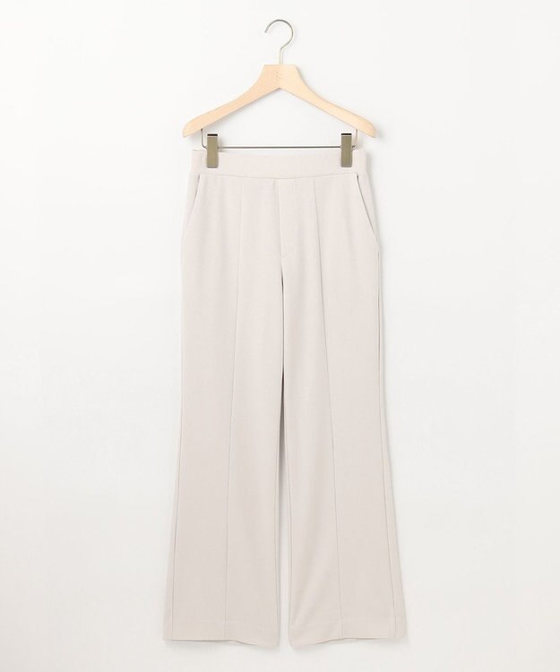 組曲 S スタイルアップジャージー フレアパンツ グレージュ系