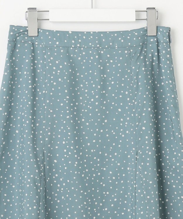 J.PRESS LADIES S 【洗える・イージーケア】スパンローンランダムドット スカート スモーキーグリーン系5