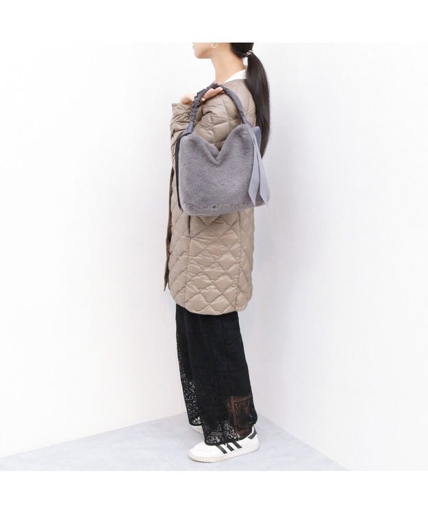 UNBILLION カシュカシュ cachecache / 下がりグログランワンハンドルエコファートート GY