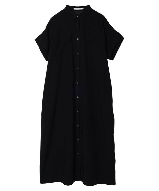 AMERICAN HOLIC 接触冷感＋ＵＶカットＷポケットシャツワンピース Black