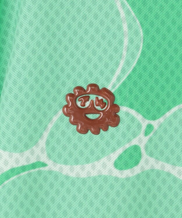 PW CIRCULUS 【MEN】WATER SURFACE プリントモックネックT ゴルフ ピーコックグリーン系5