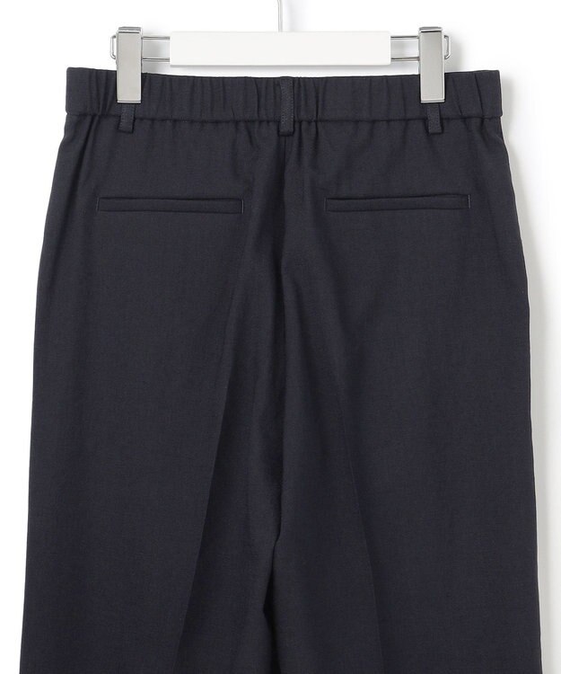 23区 S 【セットアップ対応/防シワ性/洗える】アイアスマットストレッチ セミワイド パンツ ネイビー系